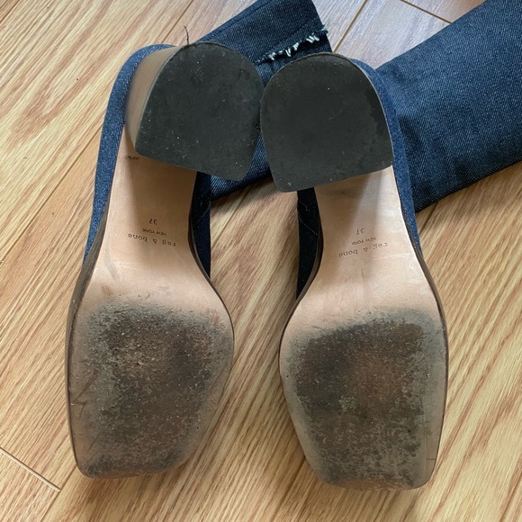 Rag & Bone Matrix Denim Platform Boots - Picture 7 of 7